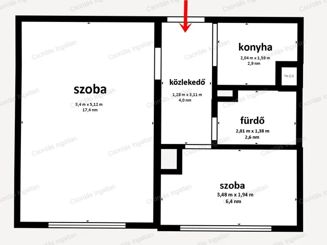 Eladó lakás Ajka, Kossuth utca 36 nm
