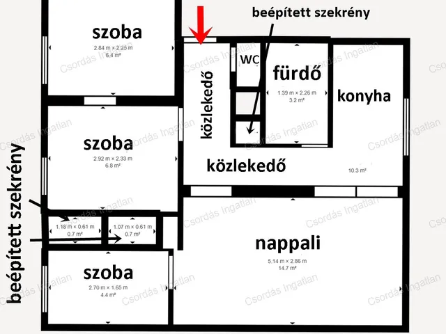 Kiadó lakás Veszprém, Egyetemváros, Stadion utca 60 nm