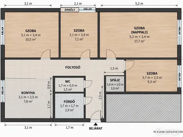 Eladó lakás Szolnok 65 nm