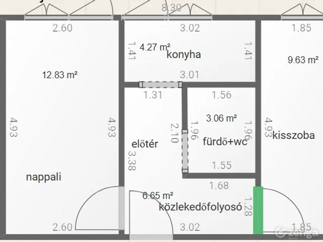 Kiadó lakás Szeged, Belváros 47 nm