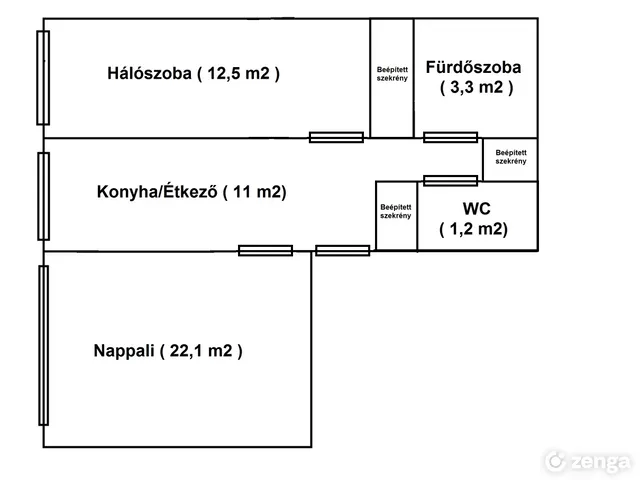 Eladó lakás Budapest II. kerület, Zöldmál 50 nm
