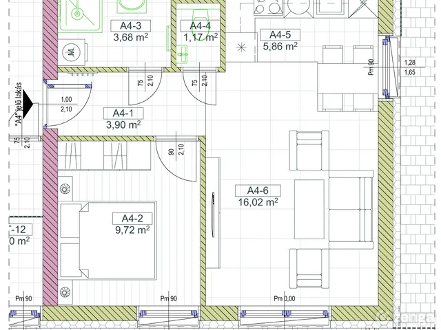 Kiadó lakás Mosonmagyaróvár, Városközpont 41 nm