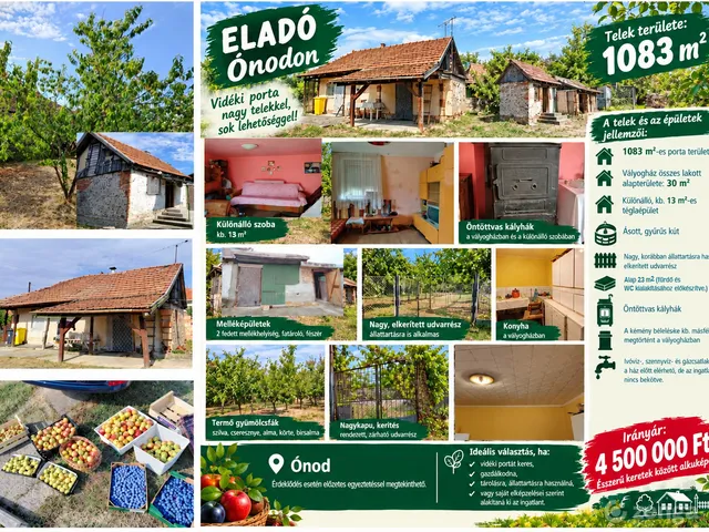 Eladó ház Ónod 43 nm