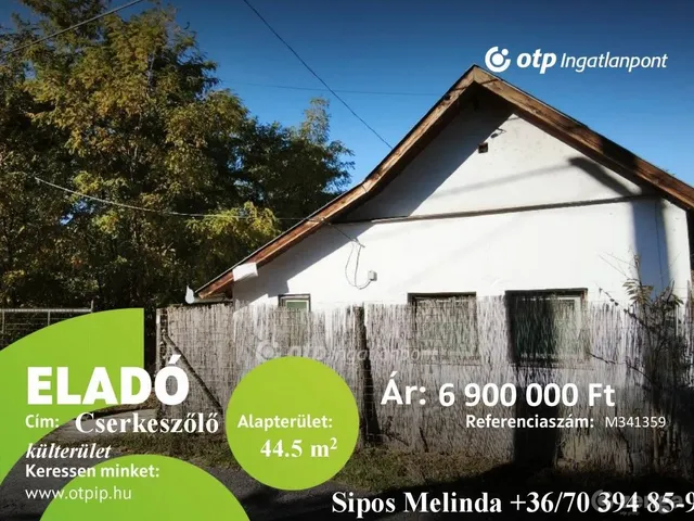 Eladó ház Cserkeszőlő 50 nm