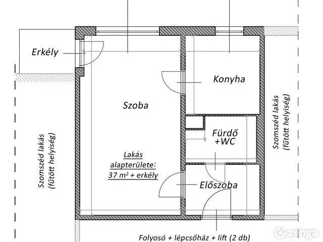 Eladó lakás Budapest IV. kerület, Káposztásmegyer 37 nm