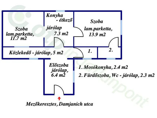 Eladó ház Mezőkeresztes 49 nm