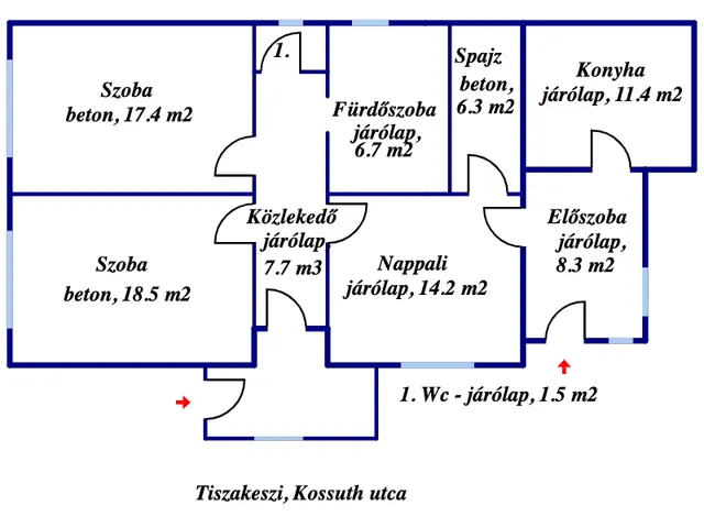 Eladó ház Tiszakeszi 92 nm