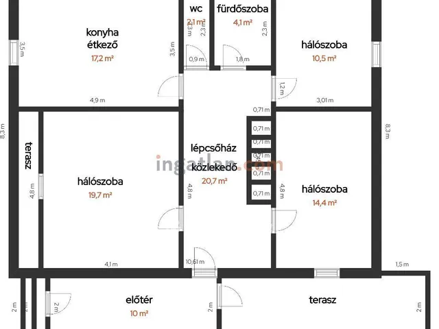 Eladó ház Bőcs 187 nm