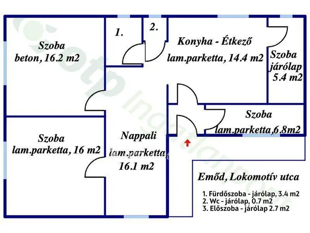 Eladó ház Emőd 81 nm