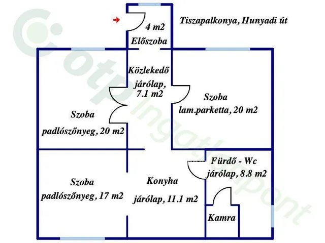 Eladó ház Tiszapalkonya 88 nm
