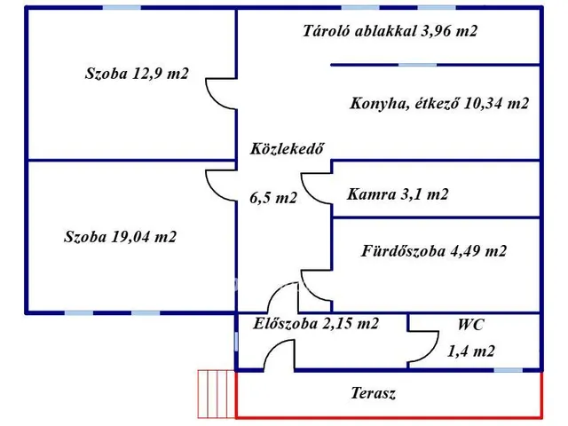 Eladó ház Csokvaomány 63 nm