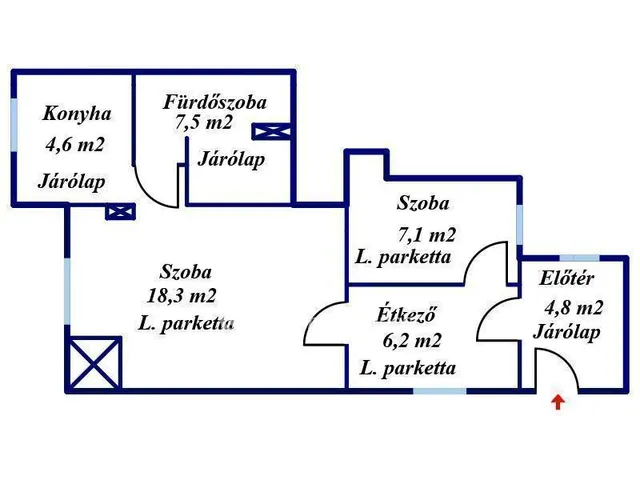 Eladó lakás Miskolc, Belváros 48 nm