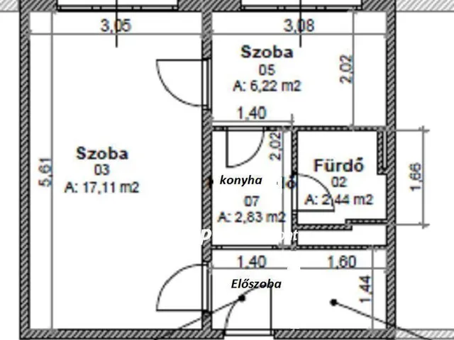 Eladó lakás Miskolc 35 nm