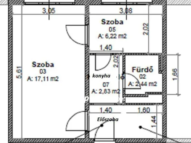 Eladó lakás Miskolc 35 nm