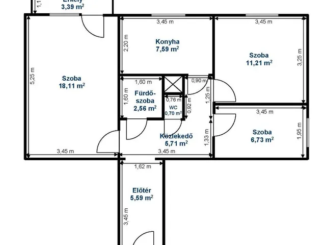 Eladó lakás Miskolc, Belváros, Király 60 nm