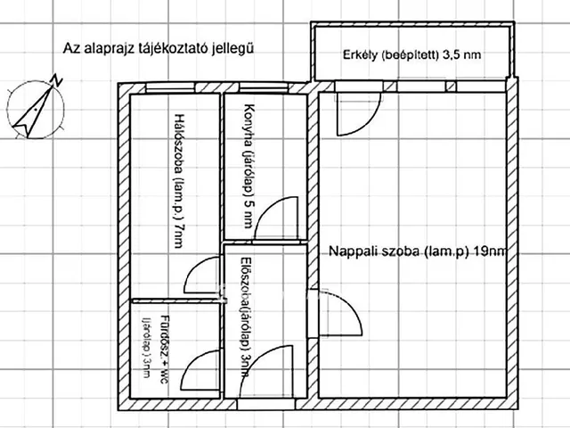 Eladó lakás Kazincbarcika 39 nm