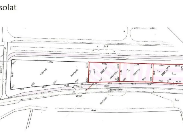 Eladó telek Tiszaújváros 9000 nm