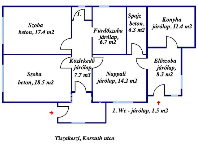 Eladó ház Tiszakeszi 92 nm