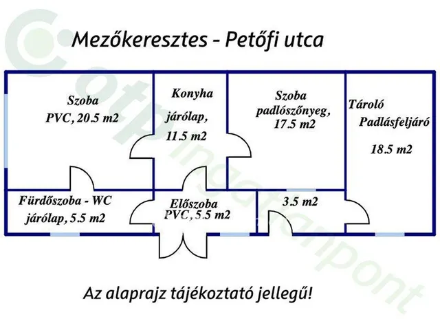 Eladó ház Mezőkeresztes 60 nm