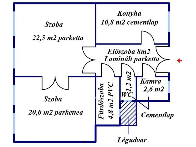 Eladó lakás Miskolc, Belváros 69 nm