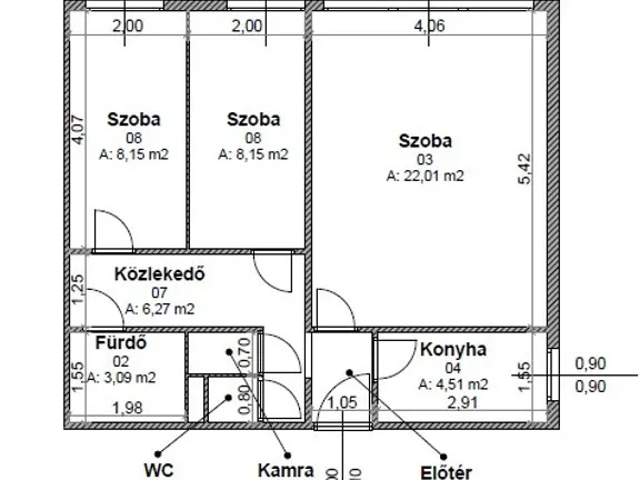 Eladó lakás Budapest XIV. kerület, Rákosfalva 56 nm