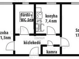 Kiadó lakás Szolnok, Belváros 50 nm