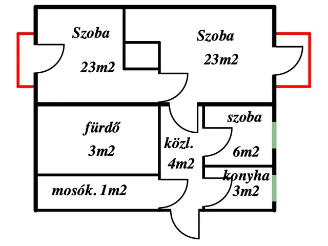 Eladó lakás Táborfalva 64 nm