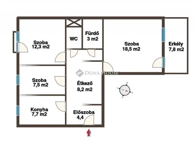 Eladó lakás Budapest IV. kerület, Káposztásmegyer 65 nm