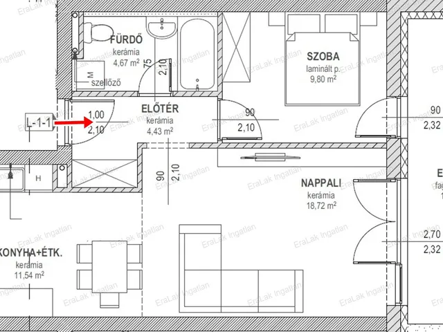 Eladó lakás Győr, Szitásdomb 49 nm