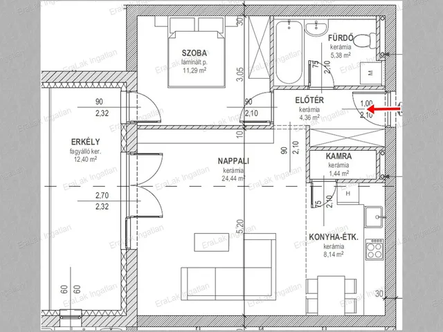 Eladó lakás Győr, Szitásdomb 56 nm