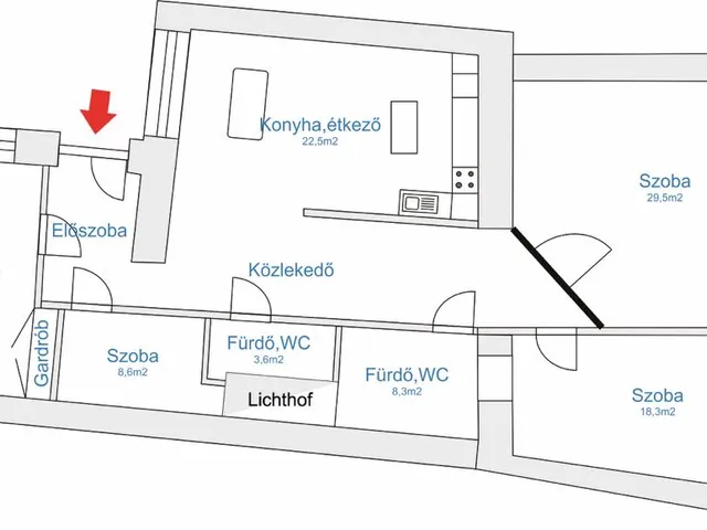 Eladó lakás Budapest VI. kerület, Nagykörúton belüli terület 115 nm