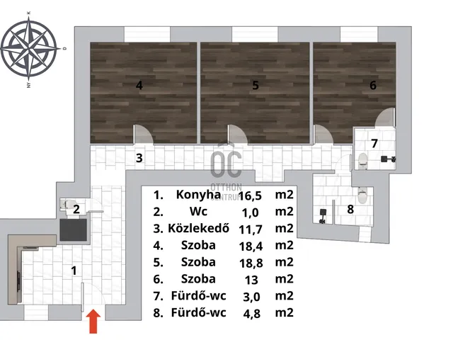 Eladó lakás Budapest IX. kerület, Középső Ferencváros 87 nm