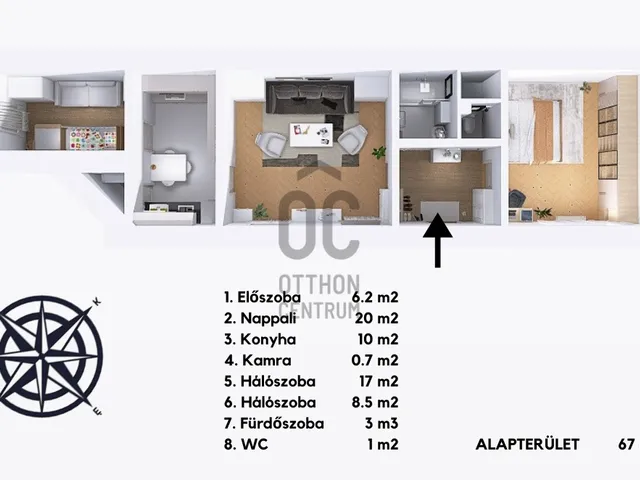 Eladó lakás Budapest XI. kerület, Lágymányos 67 nm