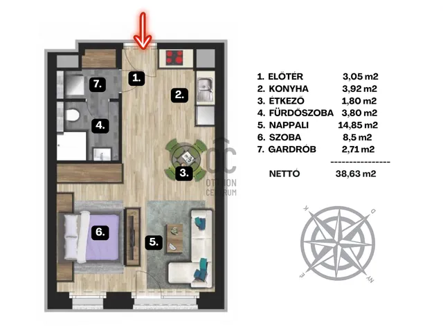 Eladó lakás Budapest IX. kerület, Belső Ferencváros 38 nm