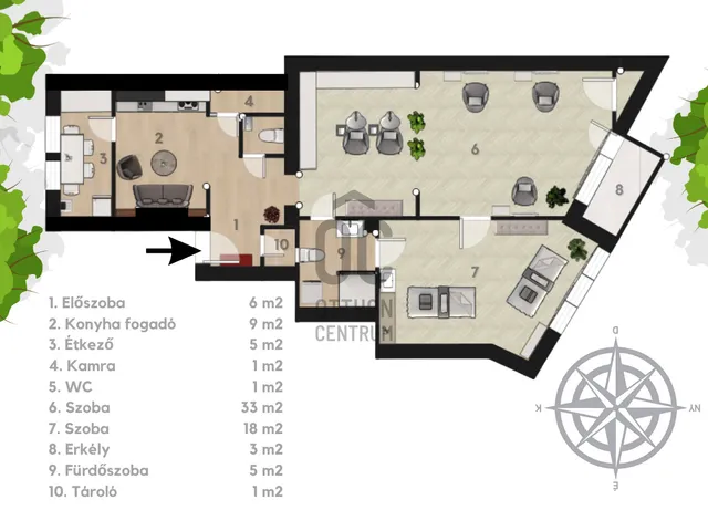 Eladó lakás Budapest XII. kerület, Németvölgy 76 nm