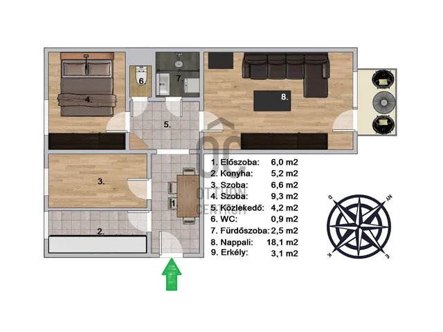 Eladó lakás Budapest XIX. kerület, Kispest 54 nm