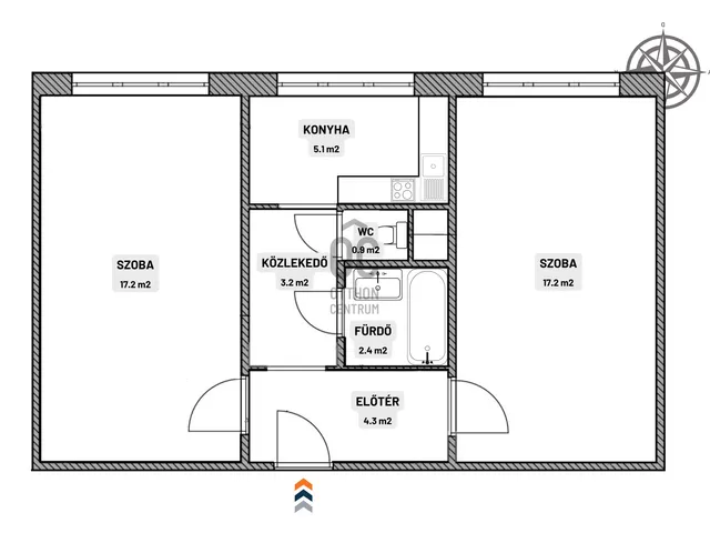 Eladó lakás Budapest III. kerület, Békásmegyer 50 nm