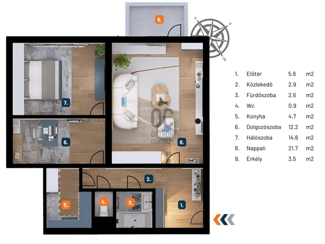 Eladó lakás Budapest XVI. kerület, Rákosszentmihály 58 nm