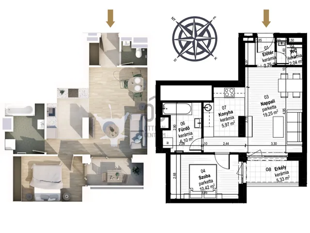 Eladó lakás Budapest XIII. kerület, Lőportárdűlő 47 nm