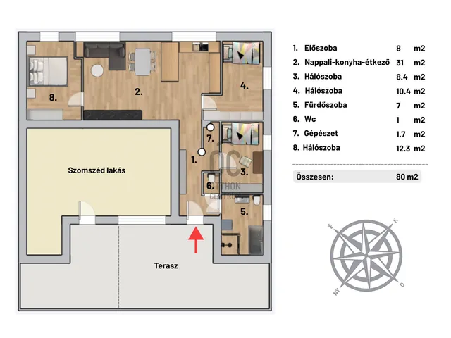 Eladó lakás Budapest XII. kerület, Farkasvölgy 80 nm