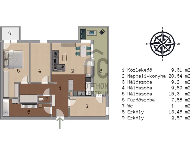 Kiadó lakás Budapest XI. kerület 78 nm