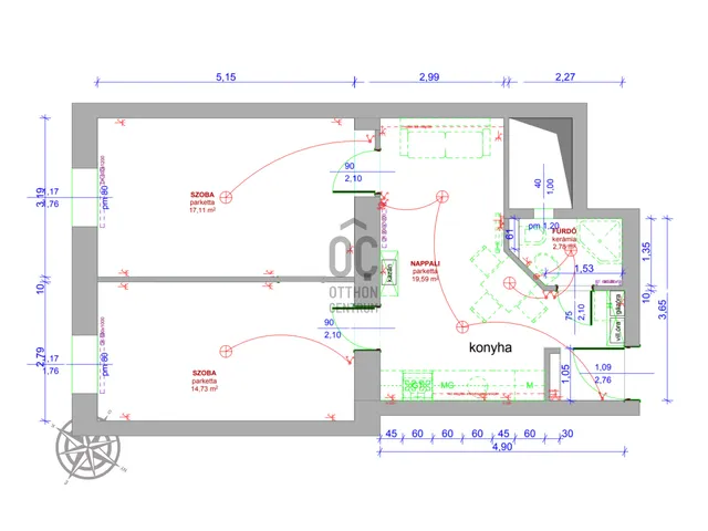 Eladó lakás Budapest VII. kerület, Belső-Erzsébetváros 53 nm