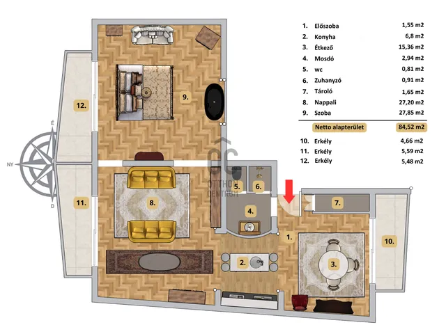 Eladó lakás Budapest I. kerület, Naphegy 84 nm