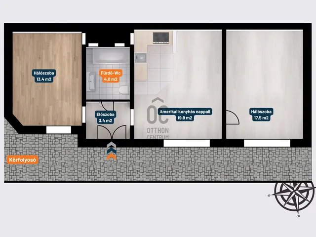 Eladó lakás Budapest VII. kerület, Belső-Erzsébetváros, Kertész utca 58 nm