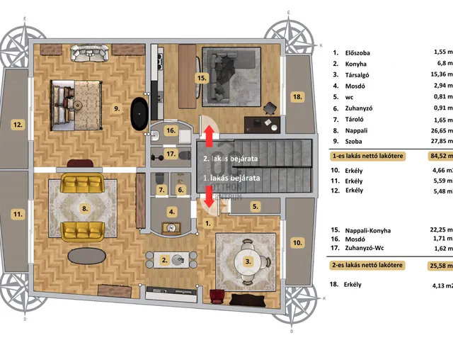 Eladó lakás Budapest I. kerület, Naphegy 117 nm