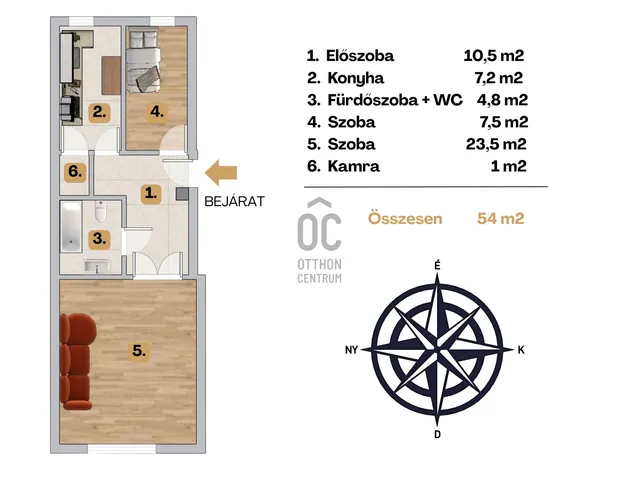 Kiadó lakás Budapest XI. kerület, Kelenföld 54 nm