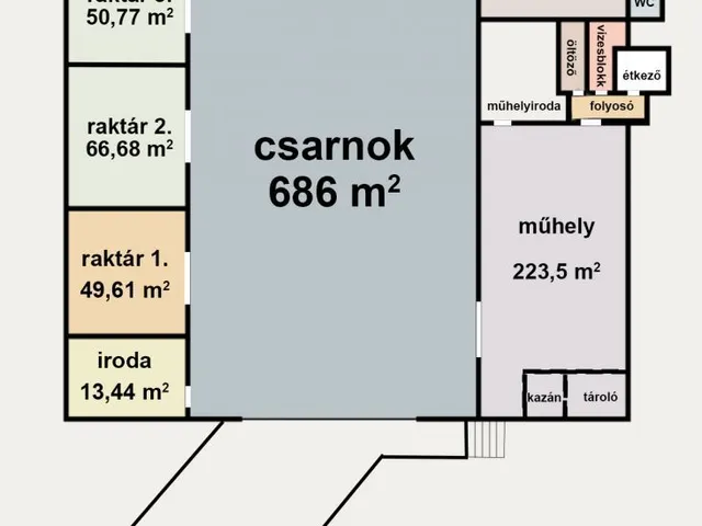 Kiadó kereskedelmi és ipari ingatlan Tök 1205 nm