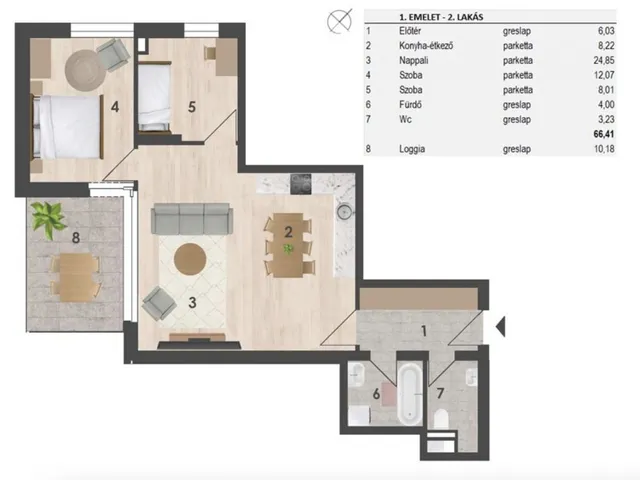 Eladó lakás Budapest XIV. kerület, Herminamező 66 nm