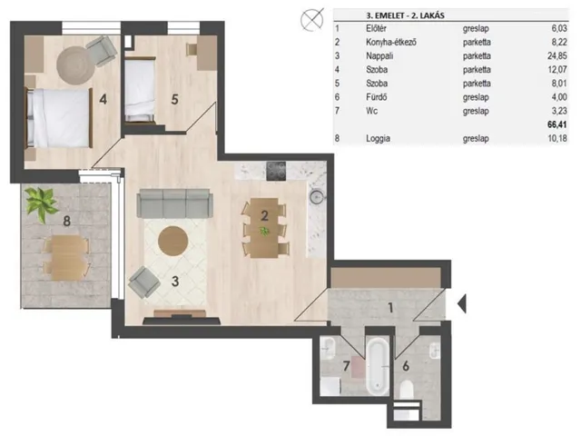 Eladó lakás Budapest XIV. kerület, Herminamező 66 nm
