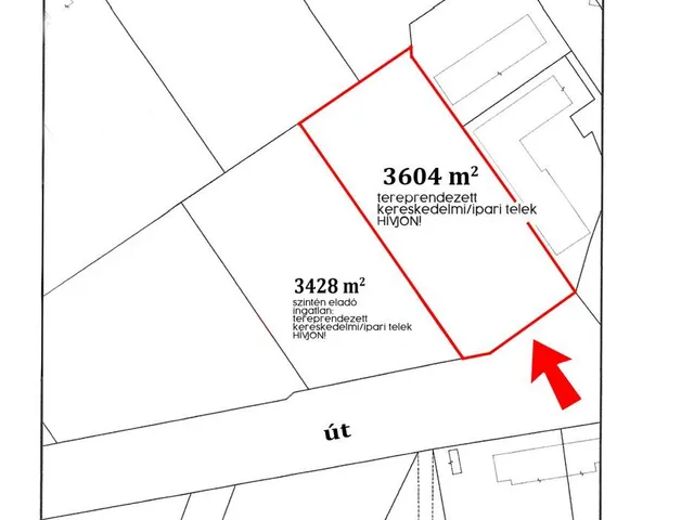 Eladó kereskedelmi és ipari ingatlan Százhalombatta 3604 nm